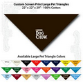 22"x22"x29" Cocoa Brown Custom Printed Imported 100% Cotton Pet Bandanna
